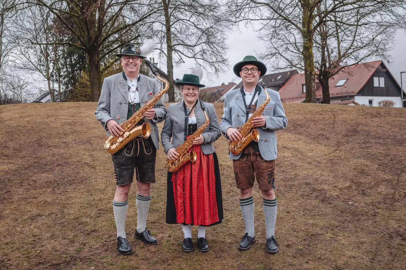 Das Register Saxophon der Blaskapelle Alling.